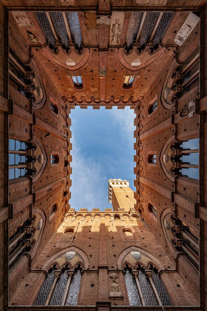 Entrone del Palazzo Pubblico e Torre del Mangia foto di Duccio Fiorini